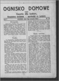 Ognisko Domowe : gazeta dla kobiet : bezpłatny dodatek : wychodzi co tydzień 1926.08.08, R. 3, nr 32