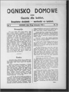 Ognisko Domowe : gazeta dla kobiet : bezpłatny dodatek : wychodzi co tydzień 1926.11.29, R. 3, nr 48