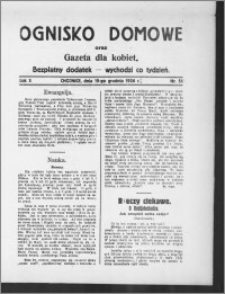 Ognisko Domowe : gazeta dla kobiet : bezpłatny dodatek : wychodzi co tydzień 1926.12.19, R. 3, nr 51