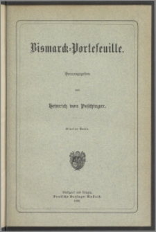 Bismarck=Portefeuille. Bd. 4