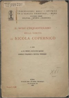 Il nono cinquantenario della nascita di Nicolao Copernico