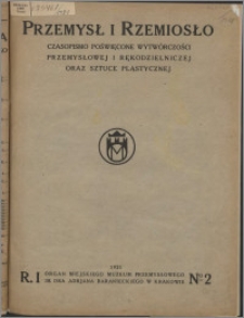 Przemysł i Rzemiosło 1921, R. 1, nr 2