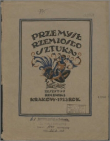 Przemysł, Rzemiosło, Sztuka 1923, R. 3, nr 3-4