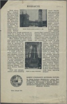 Rodacy! [Inc.: Kiedy wiosną 1931 r. wezbrały groźną powodzią fale naszej Wilii...] : [Expl.: ... każdy grosz umocni pękające wciąż ściany zagrożonej świątyni.]