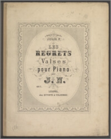 Les regrets : valses pour piano : op. 2