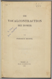 Die Vocalcontraction bei Homer