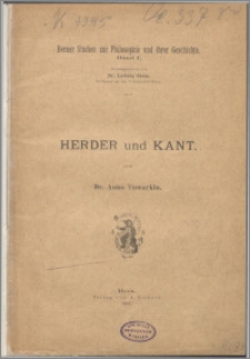 Herder und Kant