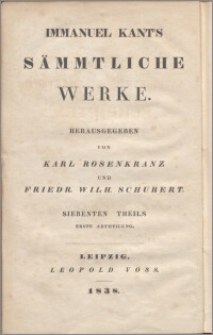 Immanuel Kants kleine anthropologisch-praktische Schriften
