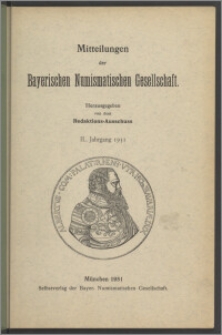 Mitteilungen der Bayerischen Numismatischen Gesellschaft. Jg. 49