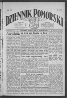 Dziennik Pomorski 1927.11.29, R. 7, nr 274