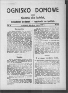Ognisko Domowe : gazeta dla kobiet : bezpłatny dodatek : wychodzi co tydzień 1927.03.06, R. 4, nr 10
