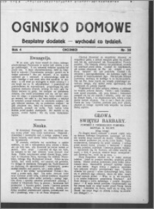 Ognisko Domowe : gazeta dla kobiet : bezpłatny dodatek : wychodzi co tydzień, R. 4, nr 38