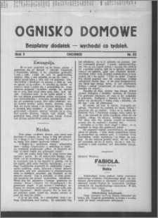 Ognisko Domowe : gazeta dla kobiet : bezpłatny dodatek : wychodzi co tydzień, R. 5, nr 25