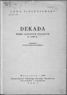 Dekada : pismo Legionów Polskich w 1799 r.