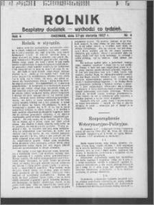 Rolnik : bezpłatny dodatek : wychodzi co tydzień 1927.01.27, R. 4, nr 4