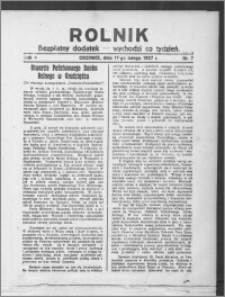 Rolnik : bezpłatny dodatek : wychodzi co tydzień 1927.02.17, R. 4, nr 7