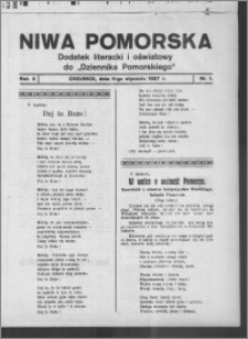 Niwa Pomorska : dodatek literacki i oświatowy do "Dziennika Pomorskiego" 1927.01.09, R. 2, nr 1