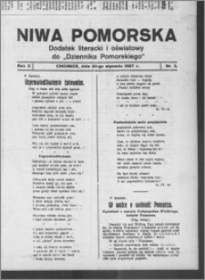 Niwa Pomorska : dodatek literacki i oświatowy do "Dziennika Pomorskiego" 1927.01.23, R. 2, nr 3