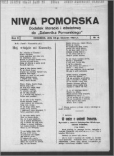 Niwa Pomorska : dodatek literacki i oświatowy do "Dziennika Pomorskiego" 1927.01.30, R. 2, nr 4