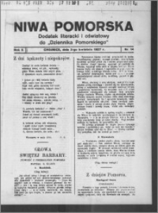 Niwa Pomorska : dodatek literacki i oświatowy do "Dziennika Pomorskiego" 1927.04.03, R. 2, nr 14