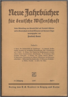 Neue Jahrbücher für Wissenschaft und Jugendbildung, Jg. 13 H. 3 (1937)