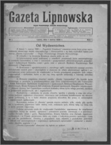 Gazeta Lipnowska : organ Powiatowego Związku Komunalnego 1929.03.01, R. 1, nr 1