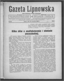 Gazeta Lipnowska : organ Powiatowego Związku Komunalnego 1929.08.25, R. 1, nr 26