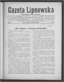 Gazeta Lipnowska : organ Powiatowego Związku Komunalnego 1929.09.22, R. 1, nr 30
