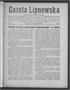 Gazeta Lipnowska : organ Powiatowego Związku Komunalnego 1929.11.03, R. 1, nr 35