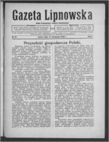 Gazeta Lipnowska : organ Powiatowego Związku Komunalnego 1929.11.17, R. 1, nr 37