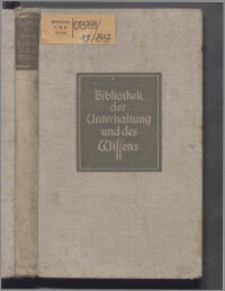 Bibliothek der Unterhaltung und des Wissens 1937, Bd. 13
