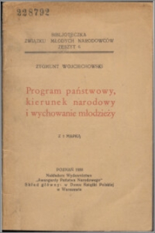 Program państwowy, kierunek narodowy i wychowanie młodzieży