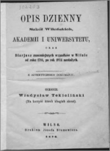 Diarjusz znaczniejszych wypadków w Wilnie od roku 1781 po rok 1824 nastałych