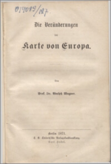 Die Veränderungen der Karte von Europa