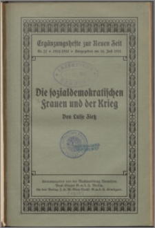 Die sozialdemokratischen Frauen und der Krieg