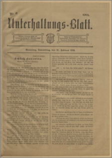 Unterhaltungs-Blatt. Nr. 8 (21 lutego 1901) / redaktor odpowiedzialny H. Singer