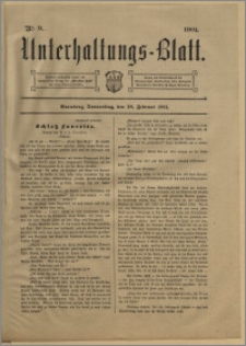 Unterhaltungs-Blatt. Nr. 9 (28 lutego 1901) / redaktor odpowiedzialny H. Singer