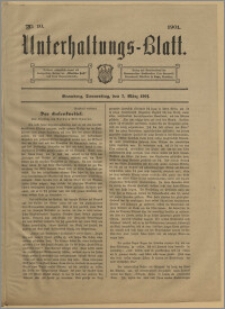 Unterhaltungs-Blatt. Nr. 10 (7 marca 1901) / redaktor odpowiedzialny H. Singer