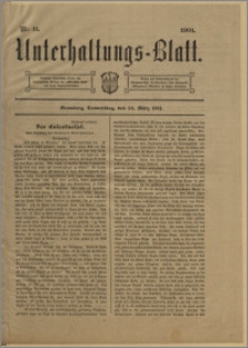 Unterhaltungs-Blatt. Nr. 11 (14 marca 1901) / redaktor odpowiedzialny H. Singer