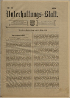 Unterhaltungs-Blatt. Nr. 12 (21 marca 1901) / redaktor odpowiedzialny H. Singer