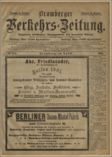 Bromberger Verkehrs-Zeitung : Ungemein wirksames Anzeigenblatt des deutschen Ostens. № 373 (kwiecień 1901)