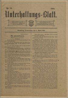 Unterhaltungs-Blatt. Nr. 14 (4 kwietnia 1901) / redaktor odpowiedzialny H. Singer