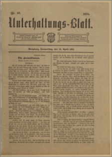 Unterhaltungs-Blatt. Nr. 16 (18 kwietnia 1901) / redaktor odpowiedzialny H. Singer