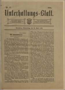 Unterhaltungs-Blatt. Nr. 17 (25 kwietnia 1901) / redaktor odpowiedzialny H. Singer