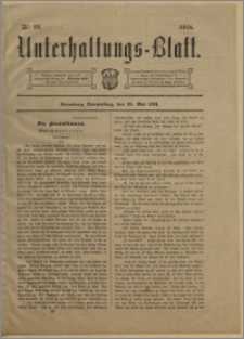 Unterhaltungs-Blatt. Nr. 22 (30 maja 1901) / redaktor odpowiedzialny H. Singer