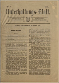 Unterhaltungs-Blatt. Nr. 3 (16 stycznia 1902) / redaktor odpowiedzialny H. Singer