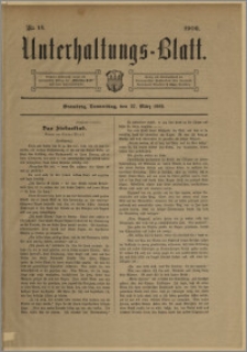 Unterhaltungs-Blatt. Nr. 13 (27 marca 1902) / redaktor odpowiedzialny H. Singer