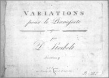 Variations pour le Pianoforte composées par D. Steibelt