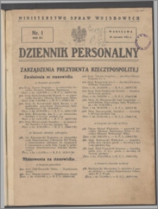 Dziennik Personalny Nr 1 (1931)