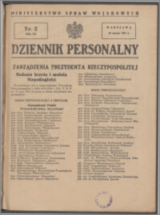 Dziennik Personalny Nr 2 (1931)